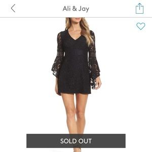 ALI & JAY Lace Bell Sleeve Dress